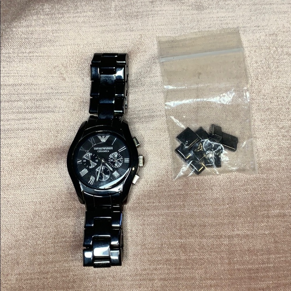 EMPORIO ARMANI | Black Ceramica watch AR-1400 - Picture 4 of 8